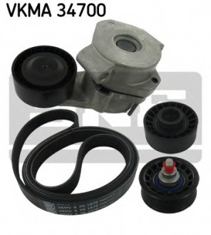 Комплект поліклиновий (ремінь+ролики) VKMA 34700 SKF VKMA34700