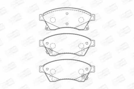 Тормозные колодки передние Opel Astra / Chevrolet Cruze, Aveo CHAMPION 573332CH