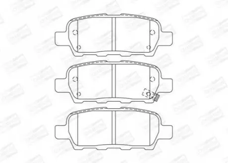 Гальмівні колодки задні Nissan Qashqai, X-Trail, Tiida, Teana, Leaf / Renault Koleos I II / Infiniti CHAMPION 573754CH