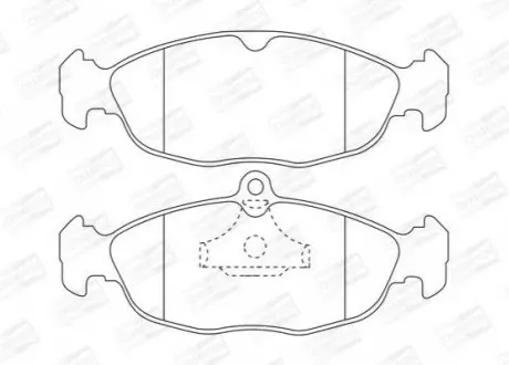 Гальмівні колодки передні Opel Astra, Combo, Corsa, Tigra, Vectra / Daewoo Lanos, Nexia CHAMPION 571924CH