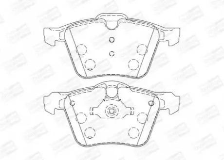 Гальмівні колодки передні Ford Galaxy, S-Max / Volvo S60, S80, V60, V70, XC70 CHAMPION 573179CH (фото 1)