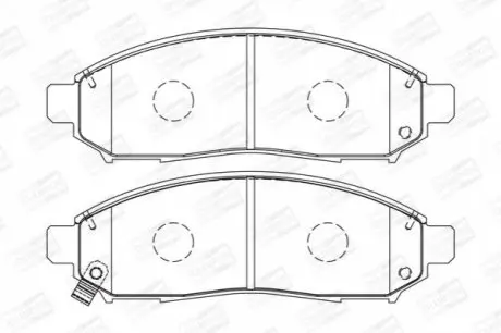 Гальмівні колодки передні Nissan Leaf, Navara, Pathfinder CHAMPION 573431CH