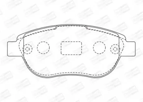 Тормозные колодки передние Citroen C3, C4, Xsara, Picasso / Peugeot 1007, 206, 207, 307, Partner CHAMPION 573031CH