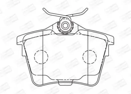 Тормозные колодки задние Peugeot 407,607 / Citroen C5 CHAMPION 573133CH (фото 1)