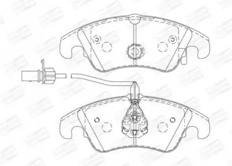 Гальмівні колодки передні Audi A4, A5, A6, A7, Q5 CHAMPION 573247CH