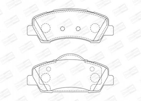 PEUGEOT Тормозные колодки передн.308 II 13- CHAMPION 573630CH