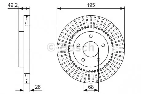 Тормозной диск NISSAN Altima 'F'2,5-3,5'06>> BOSCH 0986479T99