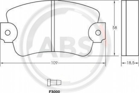 Комплект гальмівних колодок ABS A.B.S. 36131