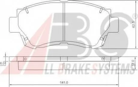 Комплект тормозных колодок ABS A.B.S. 36713