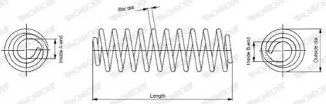 Задняя пружина подвески MONSE3791 MONROE SE3791 (фото 1)