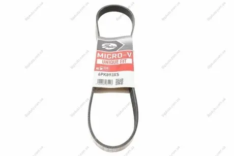 Ремінь генератора клиновий Gates 6PK893XS
