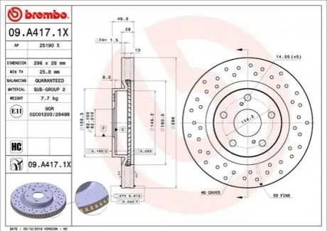 Гальмівні диски BREMBO 09A4171X