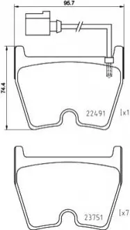 Комплект гальмівних колодок P 85 152 BREMBO P85152 (фото 1)