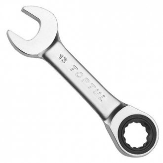 Ключ комбінований з тріскачкою укорочений 14мм Toptul AOAB1414 (фото 1)