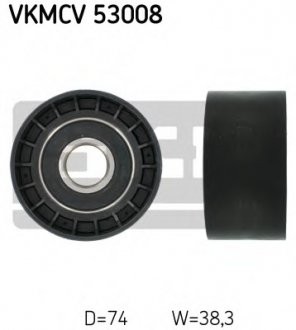 Паразитний / провідний ролик, полікліновий ремінь SKF VKMCV 53008 (фото 1)