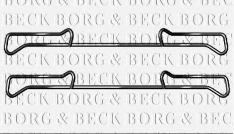 Комплектующие, колодки дискового тормоза BORG & BECK BBK1219 (фото 1)