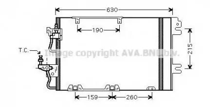 Конденсатор, кондиционер AVA QUALITY COOLING AVA COOLING OL5367D (фото 1)