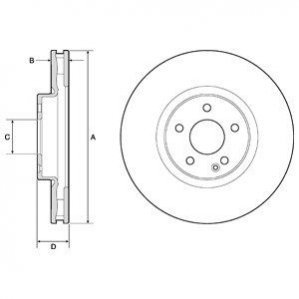 Тормозной диск Delphi BG9174C