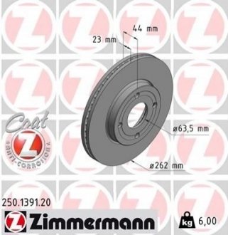 Гальмівні диски ZIMMERMANN 250139120 (фото 1)