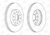 Гальмівний диск передній VW Caddy, Golf / Audi A3 / Seat Leon / Skoda Octavia CHAMPION 562235CH (фото 1)