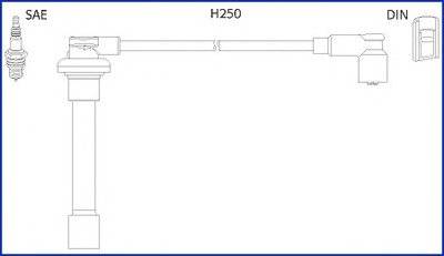 Комплект проводов зажигания HITACHI 134520 (фото 1)