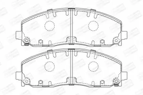Гальмівні колодки передні Jeep Wrangler IV / Fiat Fremont / Dodge Jorney CHAMPION 573411CH