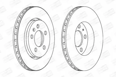 VW Диск тормозной задн.(вентил.) Golf IV, New Beetle Audi A3/ TT/S3Skoda Octavia CHAMPION 562133CH