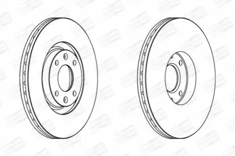 Гальмівний диск передній CITROËN C4/ C4 PICASSO/ C4 GRAND PICASSO CHAMPION 562267CH