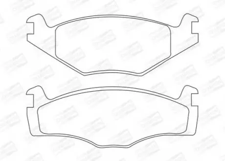 Тормозные колодки передние VW Caddy, Golf 1-3, Jetta, Passat / Seat Cordoba, Ibiza, Inca, Toledo CHAMPION 571317CH