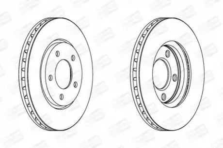 Тормозной диск передний Chrysler Voyager /Dodge Caravan CHAMPION 563030CH
