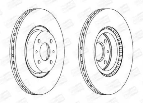 Гальмівний диск передній FIAT BRAVO, DOBLO, FIORINO, IDEA, LINEA, STILO/ ABARTH/ ALFA ROMEO/ LANCIA CHAMPION 561387CH