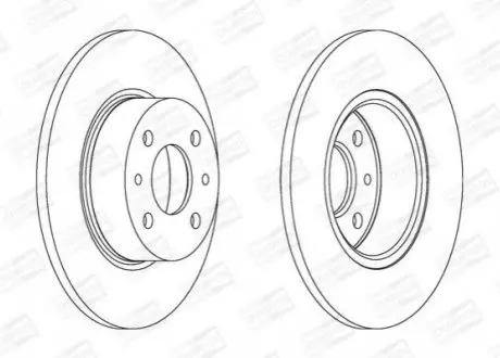 Гальмівний диск задній Fiat Bravo /Croma / Linea / Stilo / Chrysler Delta CHAMPION 561329CH