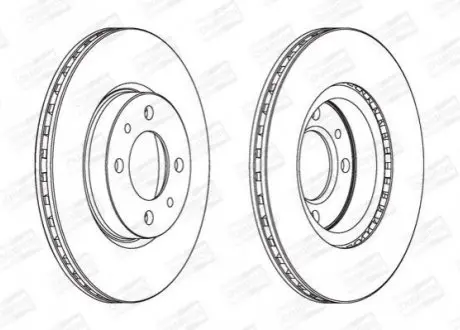 Диск тормозной ALFA ROMEO, FIAT, LANCIA, передн., вент. CHAMPION 561861CH
