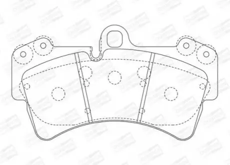 Колодка торм. диск. AUDI Q7, PORSCHE CAYENNE, VW TOUAREG передн. CHAMPION 573282CH