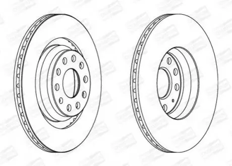 VW Диск тормозной задн. Audi A3Golf VI,VII,Passat,Skoda SuperB II 05- CHAMPION 562432CH