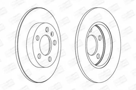 Гальмівний диск задній Audi A3, TT / Skoda Octavia / VW Bora, Golf CHAMPION 562177CH
