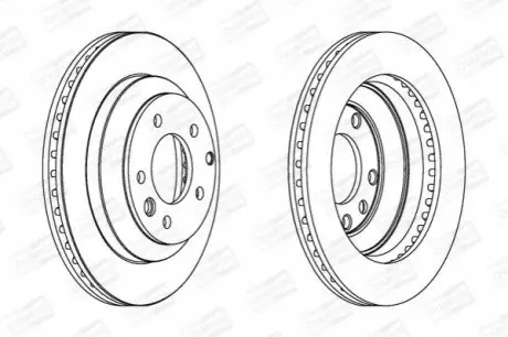 Тормозной диск задний Audi Q7 / Porshe Cayenne / VW Touareg CHAMPION 562393CH