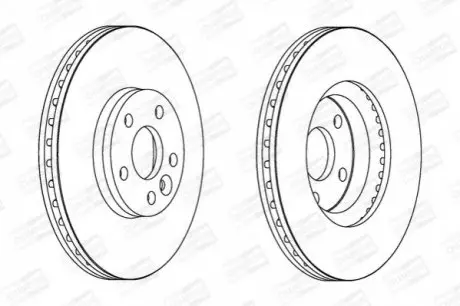 Гальмівний диск передній FORD GALAXY,MONDEO,S-MAX/VOLVO S60,S80,XC70/LAND ROVER FREELANDER,EVOQUE CHAMPION 562628CH