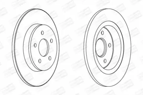 Гальмівний диск задній FORD C-MAX, FOCUS C-MAX, FOCUS/ VOLVO C30, C70, S40, V40, V50 CHAMPION 562411CH