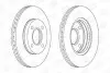 Диск гальмівний FORD FIESTA, FOCUS, MAZDA 2, передн., вент. CHAMPION 562078CH (фото 1)