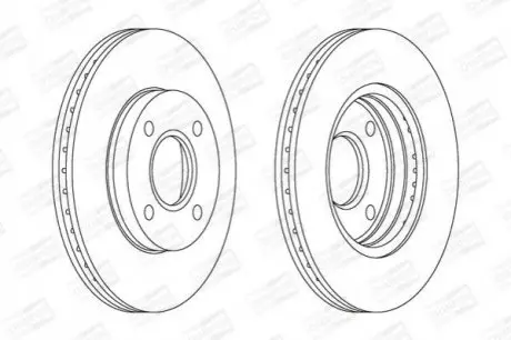 Диск тормозной FORD FIESTA, FOCUS, MAZDA 2, передн., вент. CHAMPION 562078CH