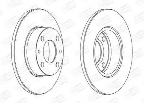 Гальмівний диск передній Fiat Fiorino / Panda / Uno /Seat Ibiza I CHAMPION 561120CH