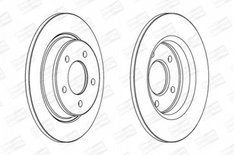 Гальмівний диск задній Mazda 3, 5 CHAMPION 563043CH (фото 1)