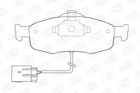 Гальмівні колодки передні Ford Escort / Mondeo / Scorpio / Nissan Silvia CHAMPION 571522CH (фото 1)