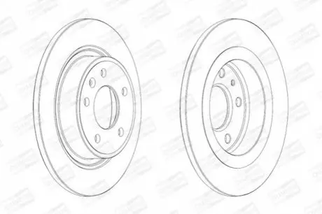 Гальмівний диск задній CHEVROLET CRUZE, ORLANDO, VOLT/ OPEL AMPERA, ASTRA, CASCADA, ZAFIRA TOURER CHAMPION 562640CH