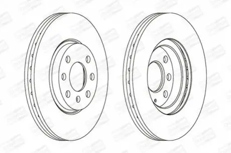 Тормозной диск передний OPEL COMBO, CORSA, MERIVA, TIGRA CHAMPION 562196CH