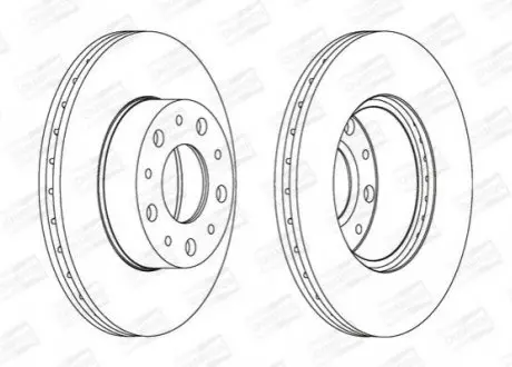 Гальмівний диск передній CITROËN JUMPER/ FIAT DUCATO/ PEUGEOT BOXER CHAMPION 561984CH