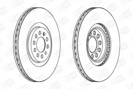 VW Диск тормозной передний Audi A3,Golf IV,Skoda SuperB 99- CHAMPION 562132CH
