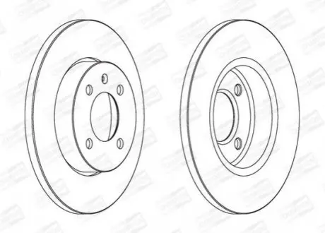 Гальмівний диск передній Seat Inca, Toledo / VW Caddy II, Golf III, Passat, Vento CHAMPION 561491CH