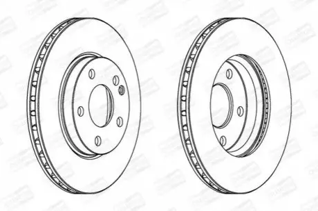 Тормозной диск передний Mercedes A-Class (W169), B-Class (W245) (2004->) CHAMPION 562312CH